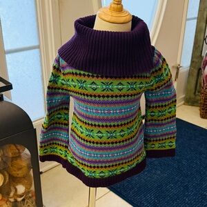 GAP Multicolor Cowl Neck Sweater